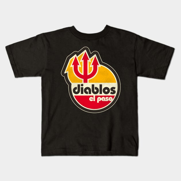 Defunct El Paso Diablos Baseball Team Kids T-Shirt by Defunctland